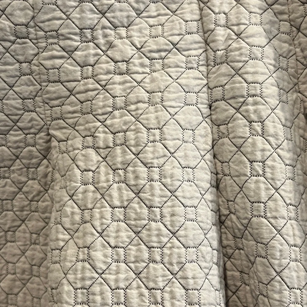 Derek Lam Quilted Beige and Blakc Pleared Skirt size 6